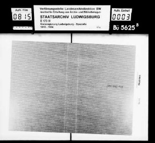 Kommunsachen: Stiftungswesen (Bausachen), Oberamt Ludwigsburg