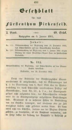 9. Januar-25. December 1861 = 69.-112. Stück