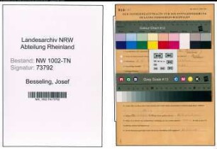 Entnazifizierung Josef Besseling , geb. 06.06.1910 (Spediteur)