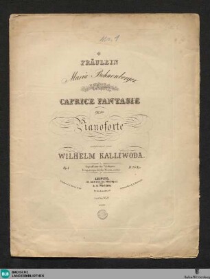 Caprice-Fantasie für das Pianoforte : op. 1