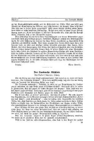 Der Landwehr Abschied