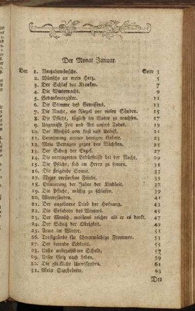 Der Monat Januar. - Der Monat Junius.