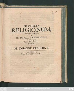 Historia Religionum