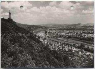 Trier, Blick vom Markusberg ins Moseltal (Mariensäule)