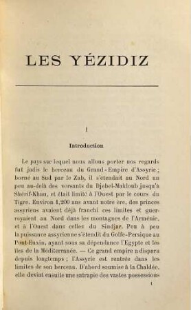 Les Yézidiz : épisodes de l'histoire des adorateurs du diable