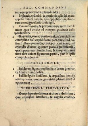 Federici Commandini Vrbinatis Liber De Centro Gravitatis Solidorvm
