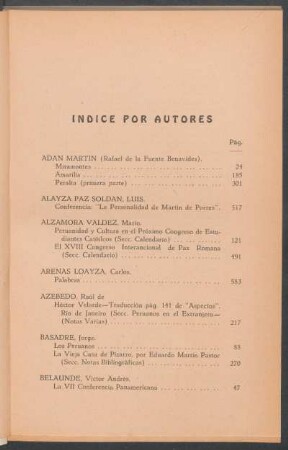 Indice por autores [del Año XIV, Vol. XXI, Nos. 146-154]