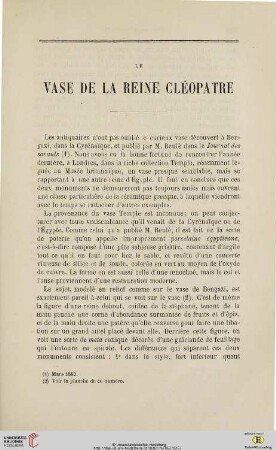 N.S. 7.1863: Le vase de la reine Cléopatra