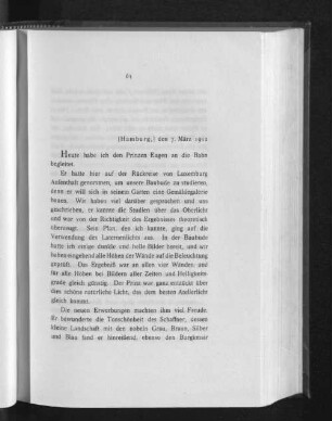 [Hamburg,] den 7. März 1912