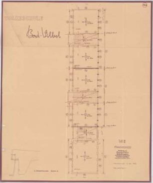 Grund, Peter; Bad Vilbel; Ernst Reuter Schule - Positionsplan - Block E (Grundriss 2. OG)