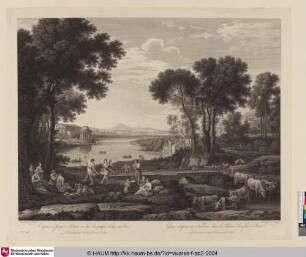 Landschaft mit tanzenden Figuren