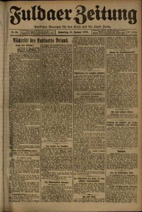 Ausgabe vom Samstag, den 14. Januar 1922.