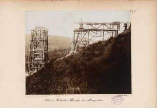 Kaiser-Wilhelm-Brücke, Müngsten: Errichtung der Gerüstpfeiler