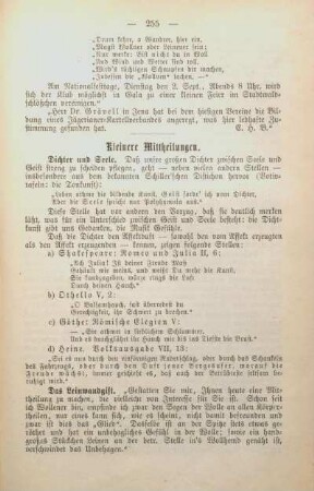 Kleinere Mittheilungen