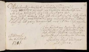Rüdiger, Christian Ernst [aus Jena]. Altdorf, 06.09.1741.
