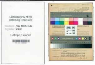 Entnazifizierung Heinrich Luttropp , geb. 08.09.1911 (Maler)