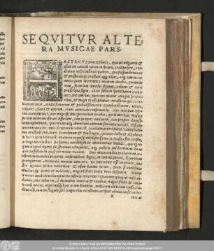 Sequitur Altera Musicae Pars.