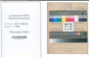 Entnazifizierung Edwin Pfenninger , geb. 25.03.1889 (Beamter)
