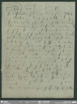 Eigenh. Brief von Christian Gottlob Heyne an August Wilhelm von Schlegel, Göttingen, 24.01.1798