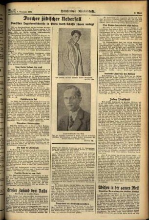Zweite Ausgabe vom Mittwoch, den 09. November 1938.