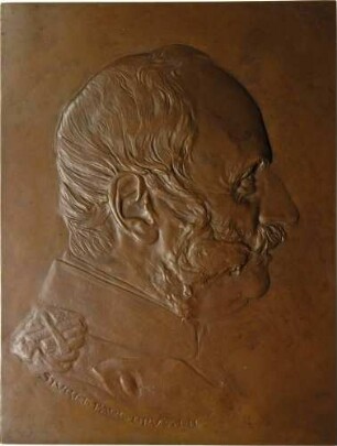 König Georg - Modell für Medaille auf die Deutsche Städteausstellung in Dresden