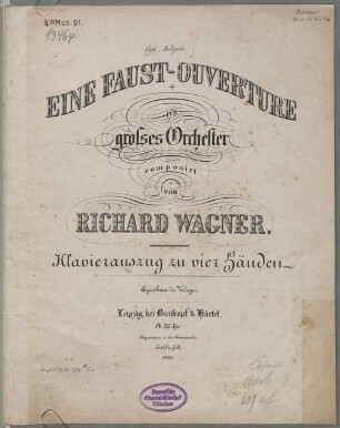 Eine Faust-Ouverture : für gr. Orchester