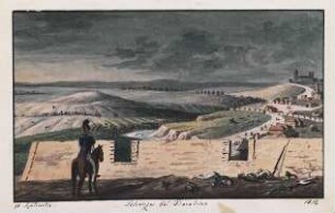 'Schanze bei Borodino' Aquarell; Rückseitenvermerk: 'nach Faber'