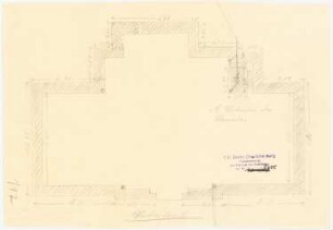 Kranken- und Siechenhaus, Brüssow Gültiger Ausführungsentwurf: Grundriss Unterbau der Veranda