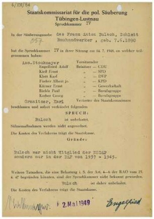 Bulach, Franz Anton