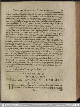 Probationes Ad Tabulam VI. Familiae Augustae Carolingicae