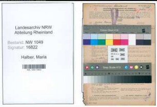 Entnazifizierung Maria Halber , geb. 01.01.1908 (Gewerbelehrerin)