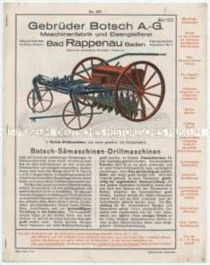 Sämaschinen, Drillmaschinen, Hackmaschinen