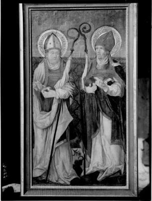 Bohlsbach Katholische Sankt Laurentius Kirche Altarflügel links Heiliger Euchraius und rechts Heiliger Nikolaus