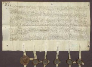Erbhuldigungsrevers der Pforzheimer als Leibeigene gegen Markgraf Christoph I. von Baden