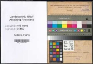 Entnazifizierung Hans Alders , geb. 01.07.1914 (Haendler)