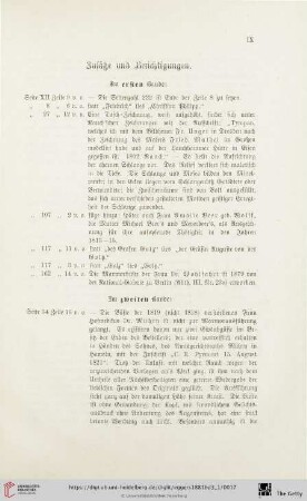 Zusätze und Berichtigungen