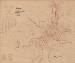 Übersichtsplan der Stadt Siegen mit der Einzeichnung von diversen Straßentypen
