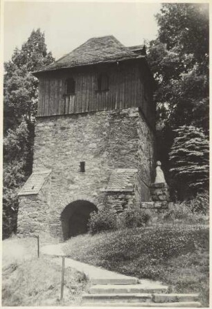 Lugau/Erzgebirge. Alter Glockenturm, Aufnahme Kallmer, Zwickau
