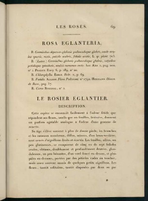 69-70, Rosa Eglanteria. Le Rosier Églantier.