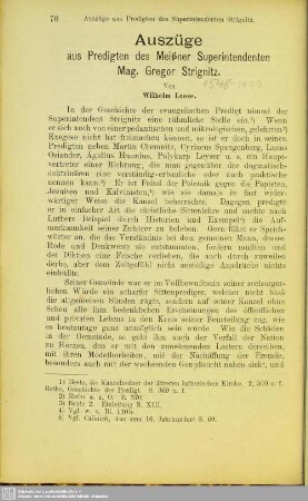 Auszüge aus Predigten des Meißner Superintendenten Mag. Gregor Strignitz