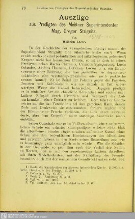 Auszüge aus Predigten des Meißner Superintendenten Mag. Gregor Strignitz