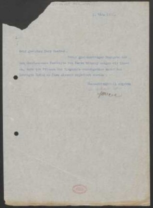 Brief an Erwin Lendvai : 01.03.1911
