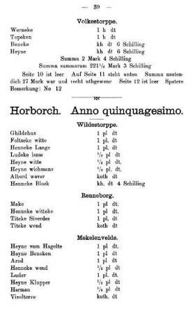 Horborch. Anno quinquagesimo