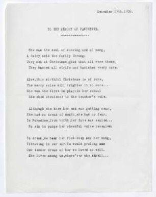 Brief von Thomas Barclay an Margarete Hauptmann