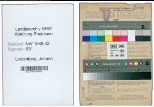 Entnazifizierung Johann Lindenberg , geb. 24.02.1907 (Schlosser)