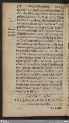 Caput XLI. In Quo Habetur Recapitulatio totius libri