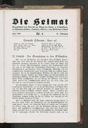Juni 1931, Nr. 6, 41. Jahrgang