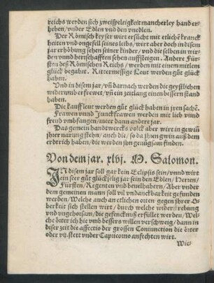 Von dem jar .xlvi. M. Salomon.