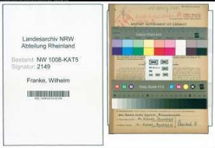 Entnazifizierung Wilhelm Franke , geb. 14.12.1922 (Arbeiter)