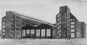 Aufriss der AEG-Hochspannungsfabrik in der Brunnenstraße, Berlin-Wedding
